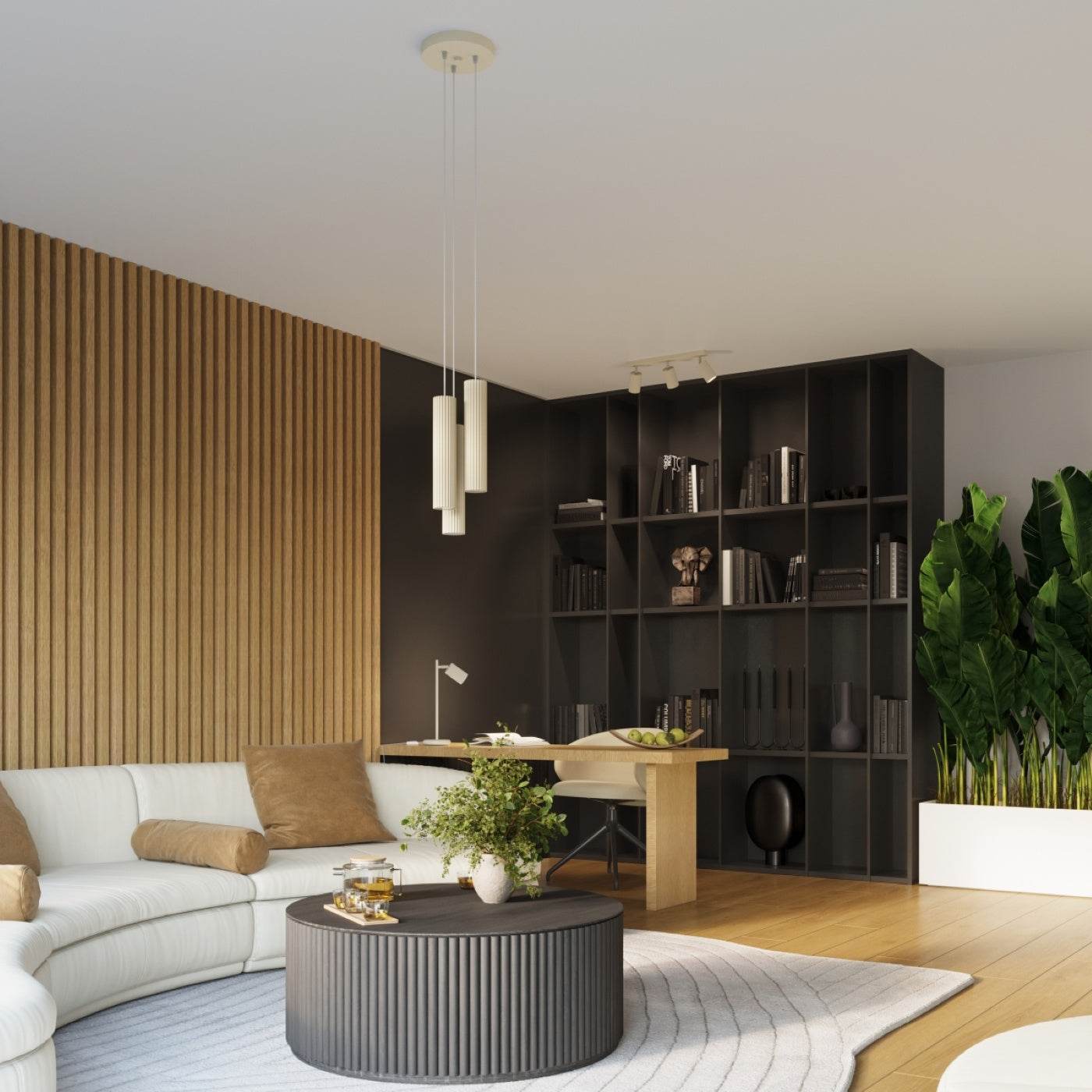 Ripplamp Karbon 3P Valge GU10 - BrighteNova