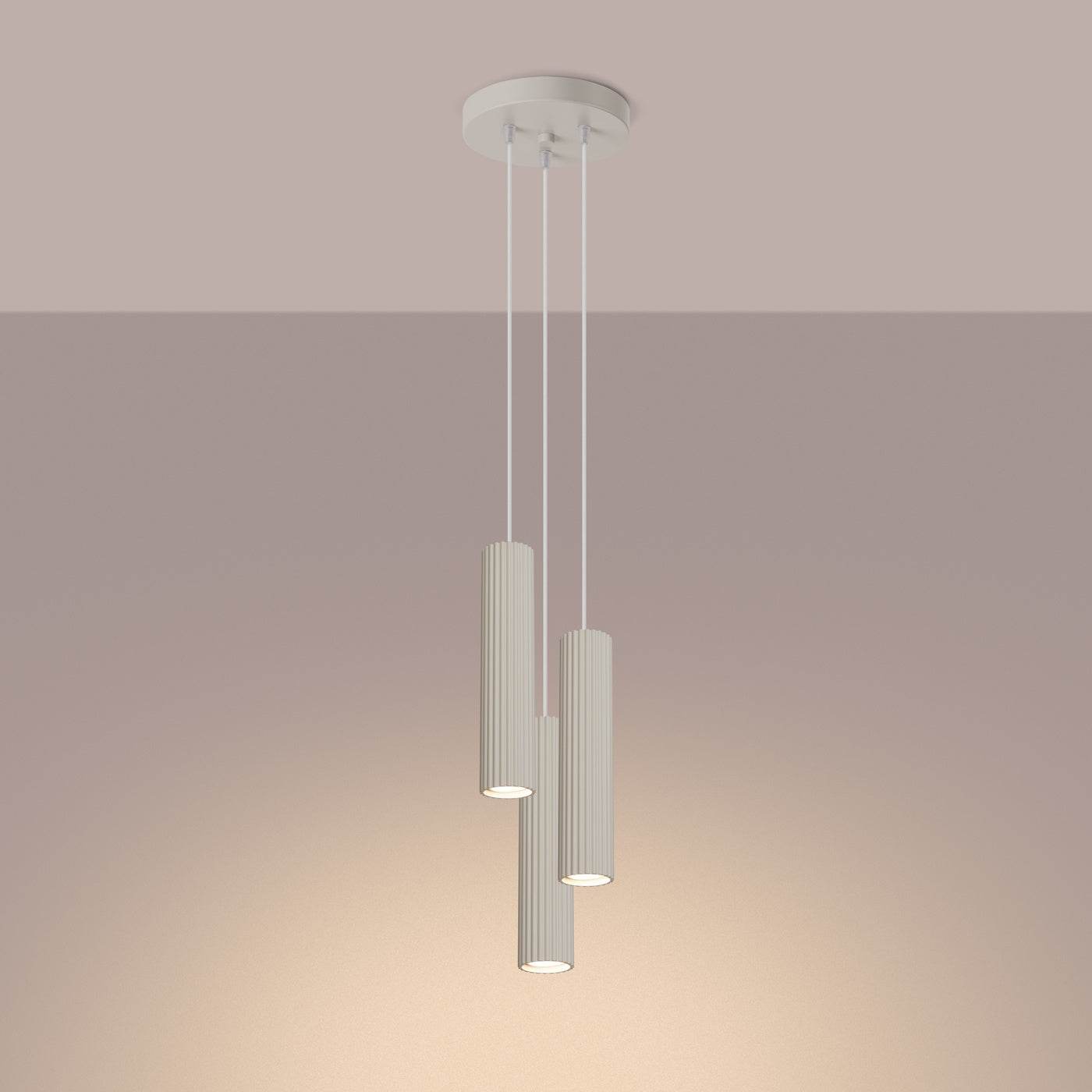 Ripplamp Karbon 3P Beež GU10 - BrighteNova