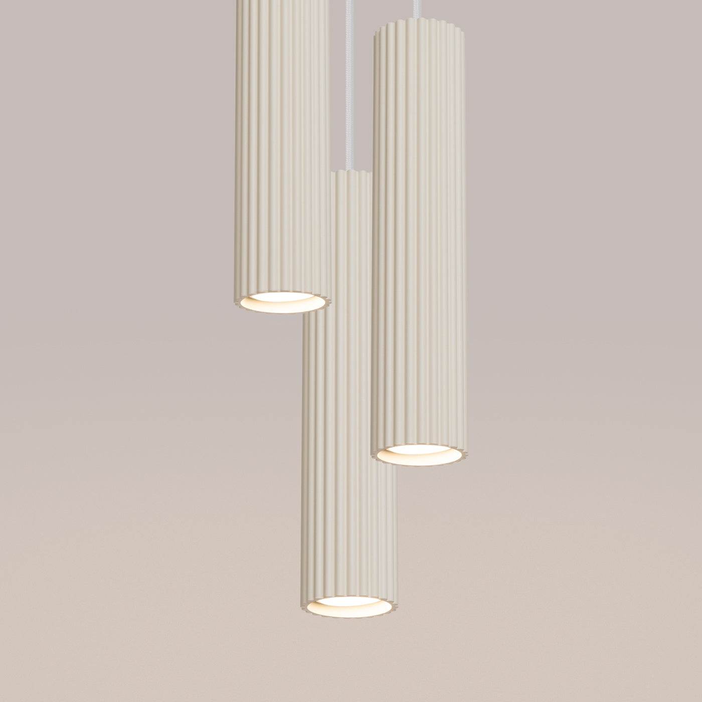 Ripplamp Karbon 3P Beež GU10 - BrighteNova