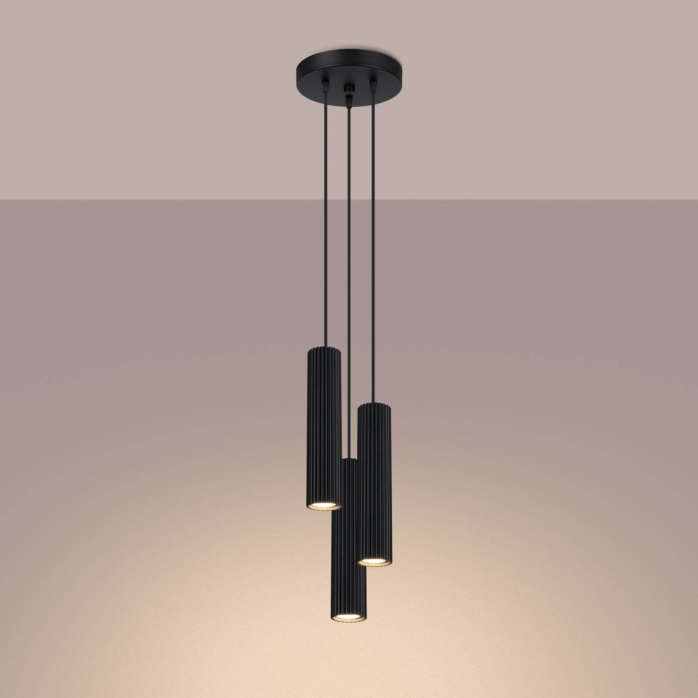 Ripplamp Karbon 3P Must GU10 - BrighteNova