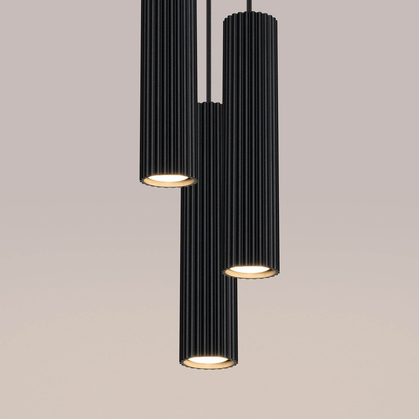Ripplamp Karbon 3P Must GU10 - BrighteNova