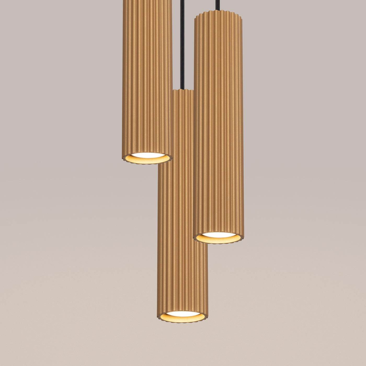 Ripplamp Karbon 3P Kuldne GU10 - BrighteNova
