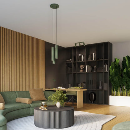 Ripplamp Karbon 3P Oliivi Roheline GU10 - BrighteNova