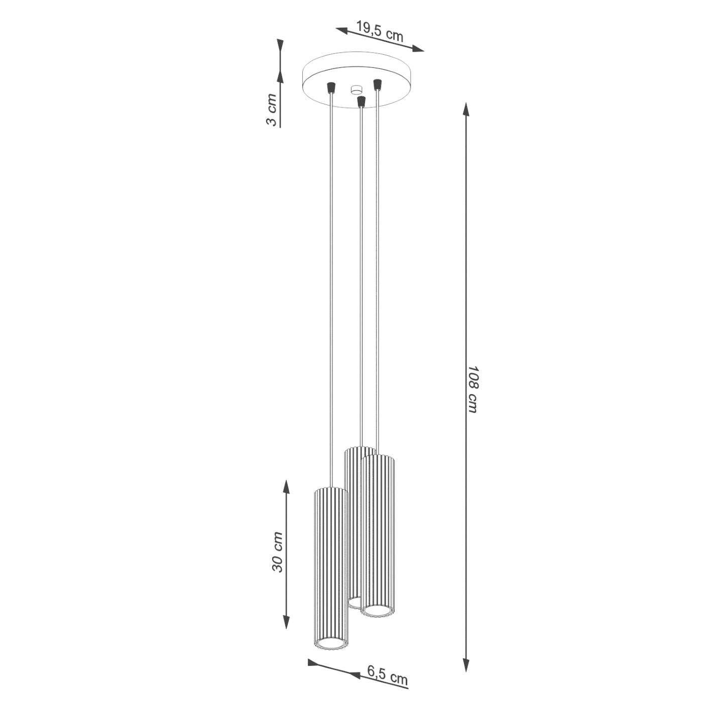 Ripplamp Karbon 3P Punane Ooker GU10 - BrighteNova