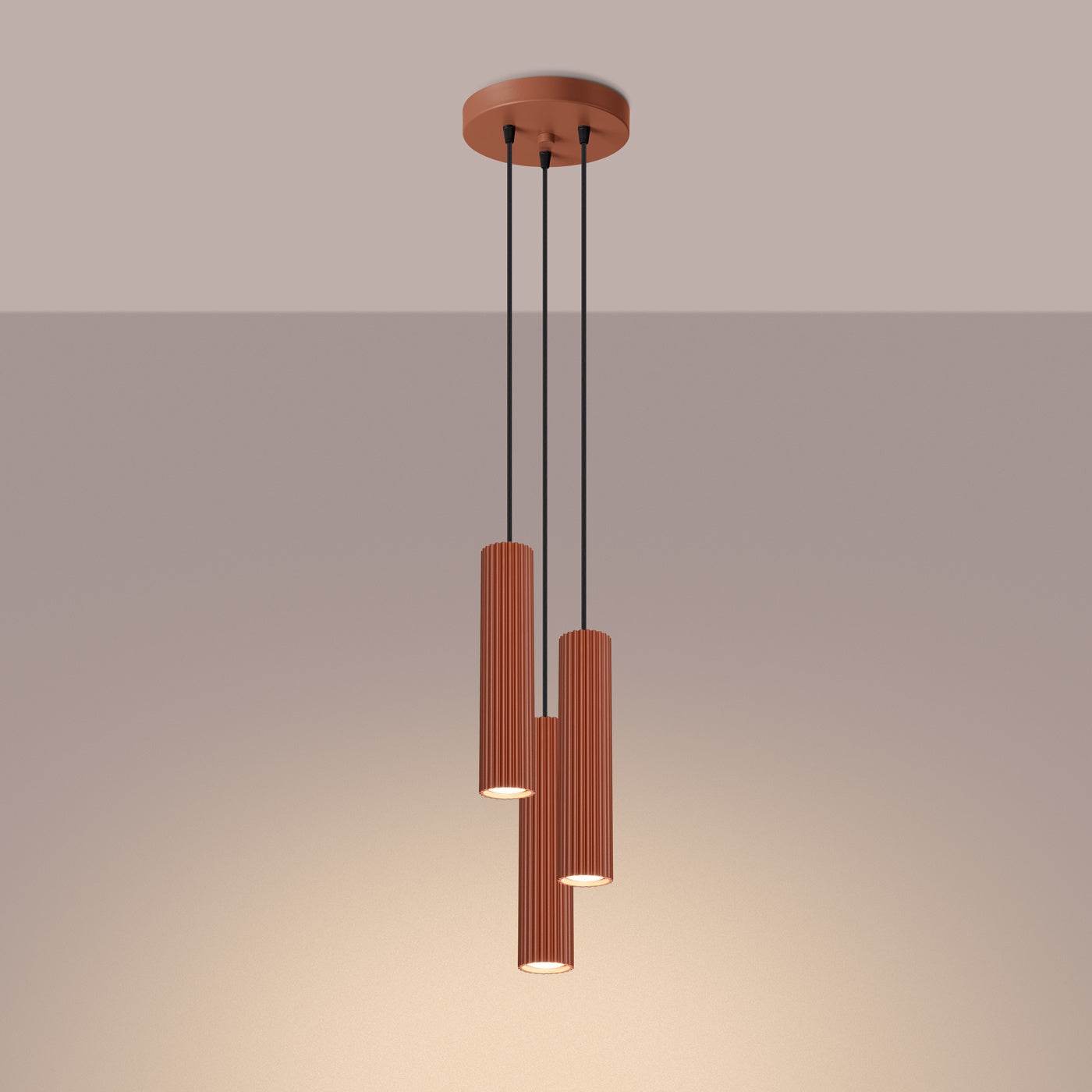 Ripplamp Karbon 3P Punane Ooker GU10 - BrighteNova
