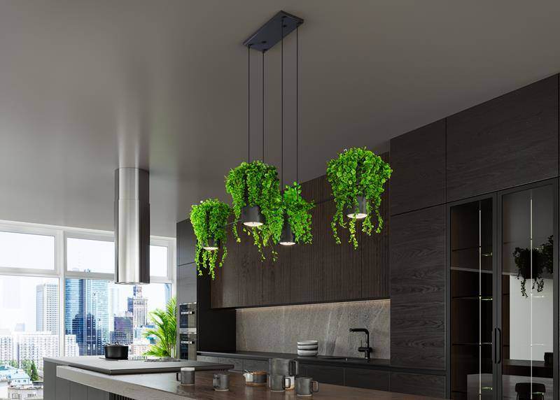 Ripplamp Kukkia Must GU10 - BrighteNova