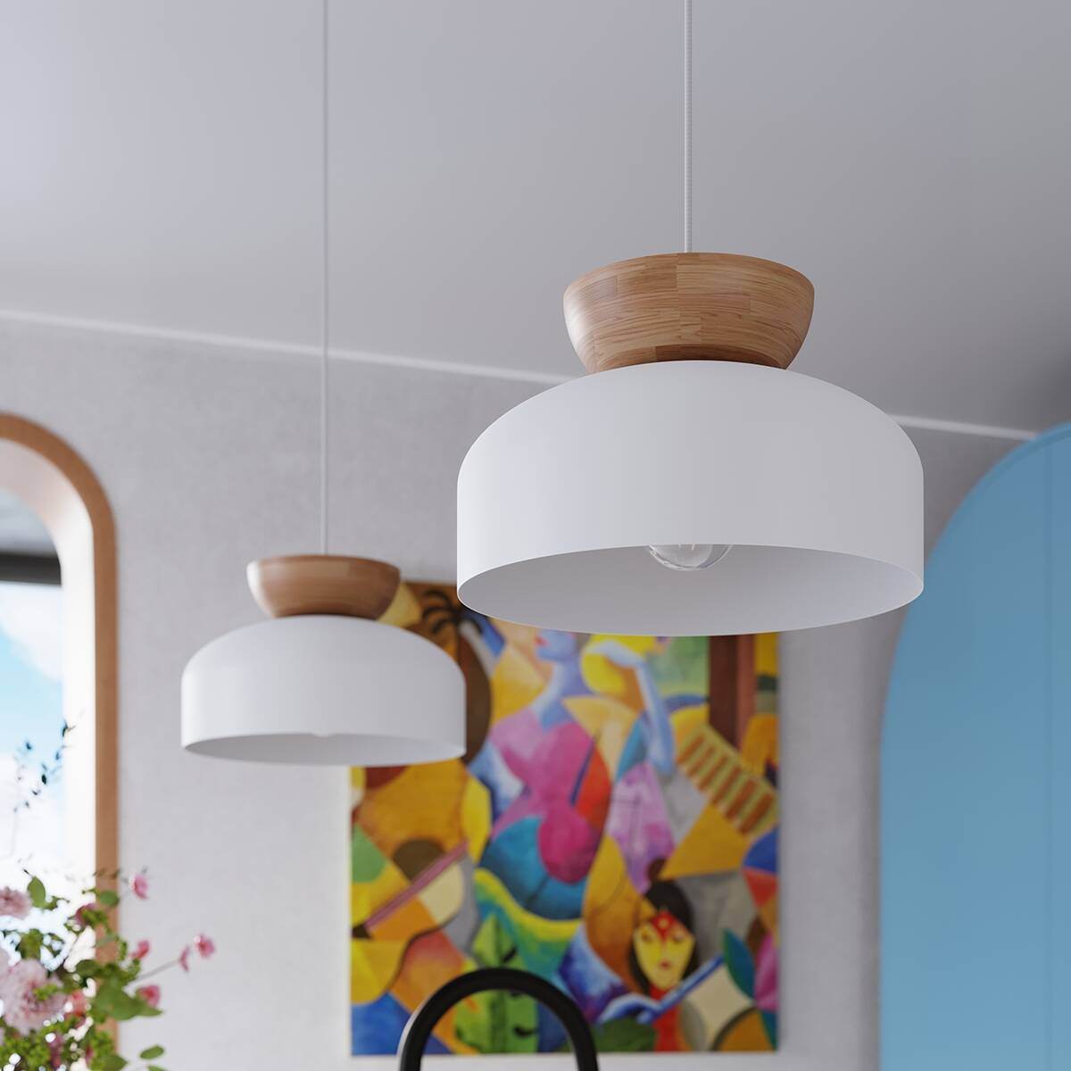 Ripplamp Marion Valge E27 - BrighteNova