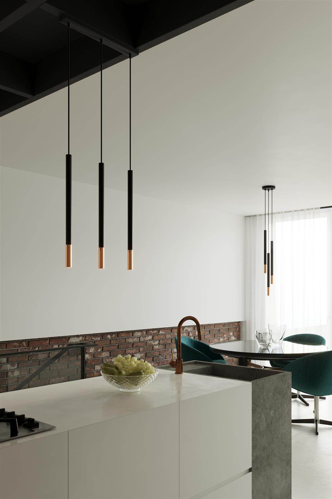 Ripplamp Mozaica 3L Must/Vask G9 - BrighteNova