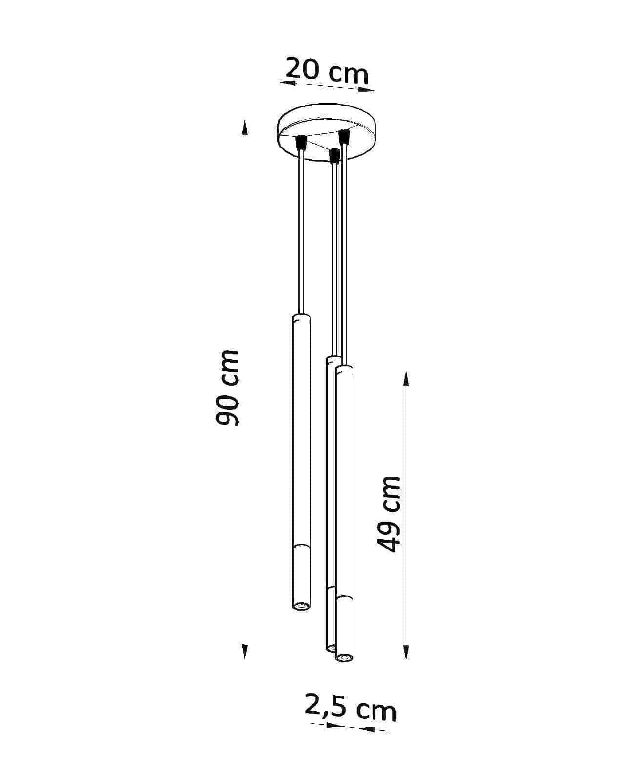 Ripplamp Mozaica 3P Must/Kroom G9 - BrighteNova