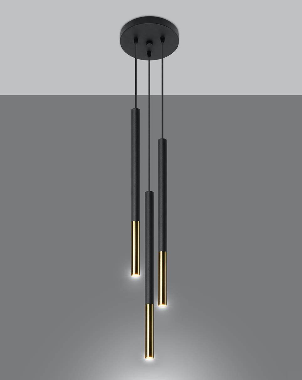 Ripplamp Mozaica 3P Must/Kuld G9 - BrighteNova