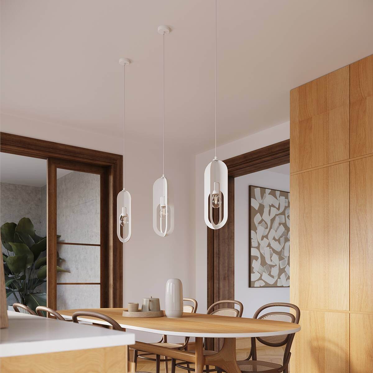 Ripplamp Nicus 1 Valge E27 - BrighteNova