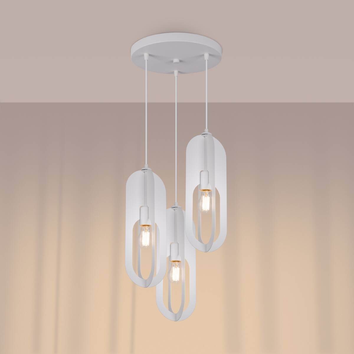 Ripplamp Nicus 3 Valge E27 - BrighteNova