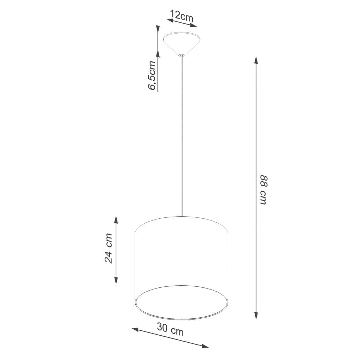 Ripplamp Nova 30cm Valge E27 - BrighteNova
