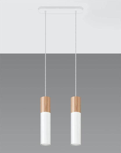 Ripplamp Pablo 2 Valge/Puit GU10 - BrighteNova