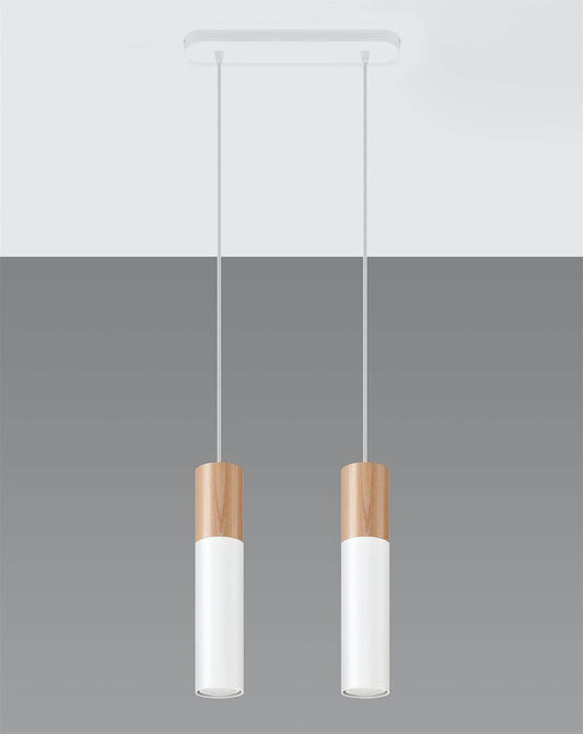 Ripplamp Pablo 2 Valge/Puit GU10 - BrighteNova