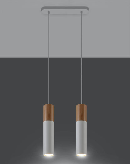 Ripplamp Pablo 2 Valge/Puit GU10 - BrighteNova