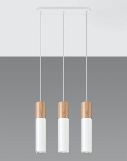 Ripplamp Pablo 3 Valge/Puit GU10 - BrighteNova