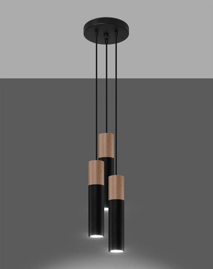 Ripplamp Pablo 3P Must/Puit GU10 - BrighteNova