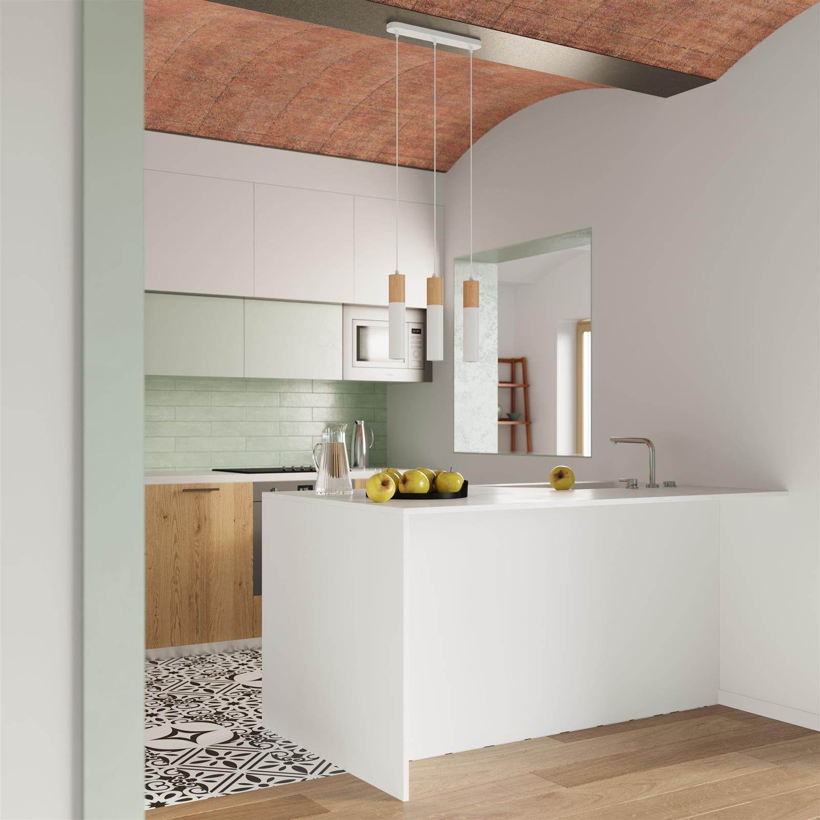 Ripplamp Pablo 3P Valge/Puit GU10 - BrighteNova