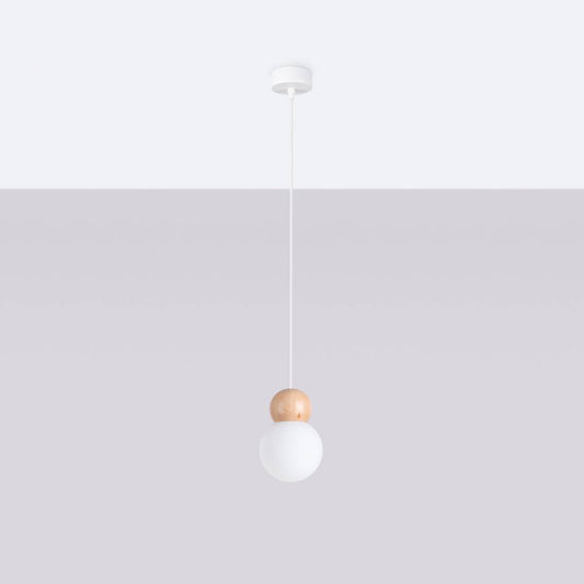 Ripplamp Pekka 1 Valge/Puit G9 - BrighteNova