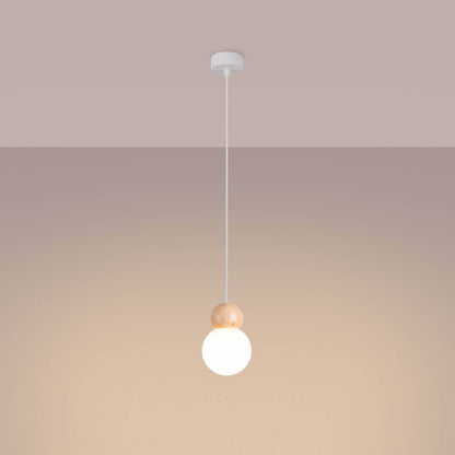 Ripplamp Pekka 1 Valge/Puit G9 - BrighteNova