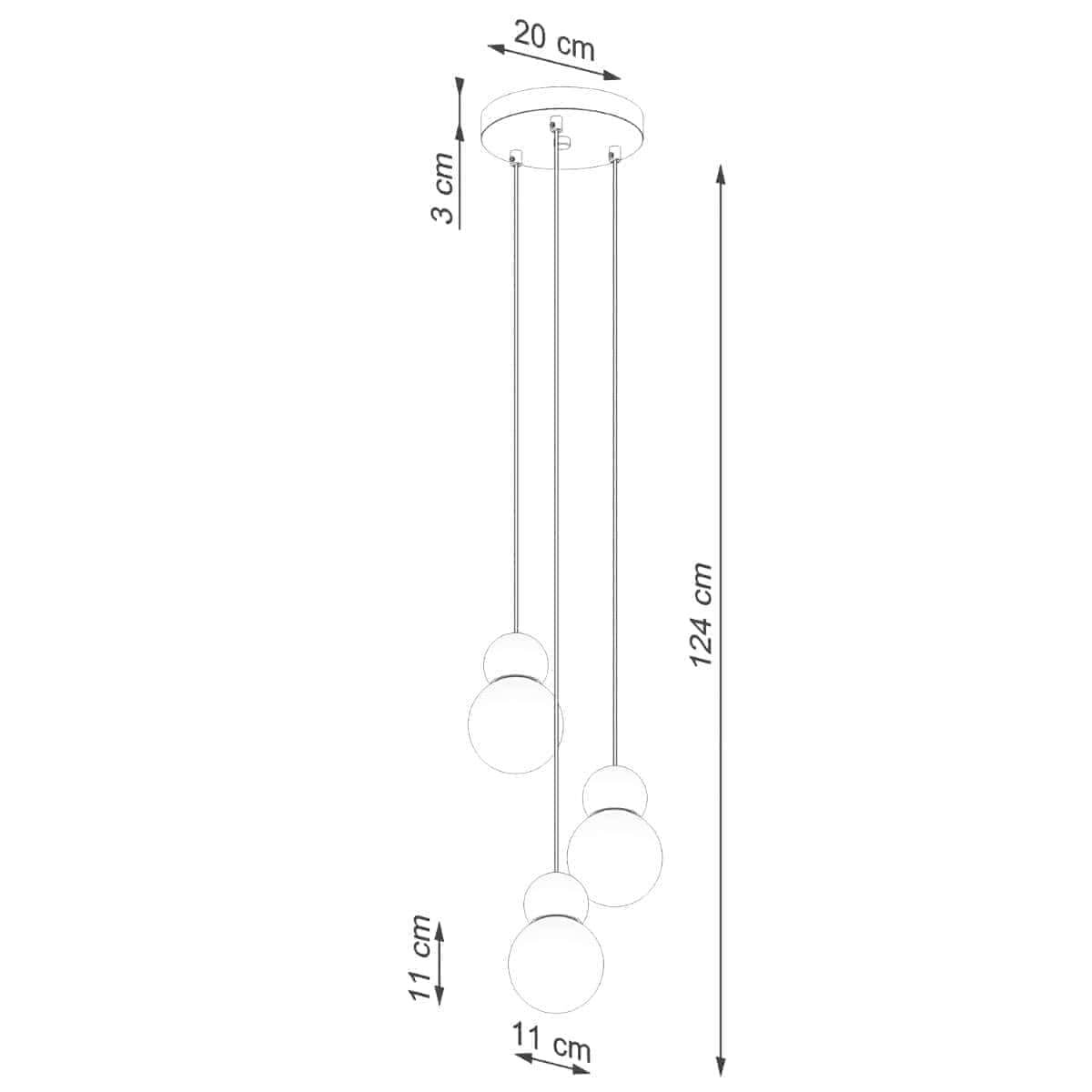 Ripplamp Pekka 3P Valge/Puit G9 - BrighteNova
