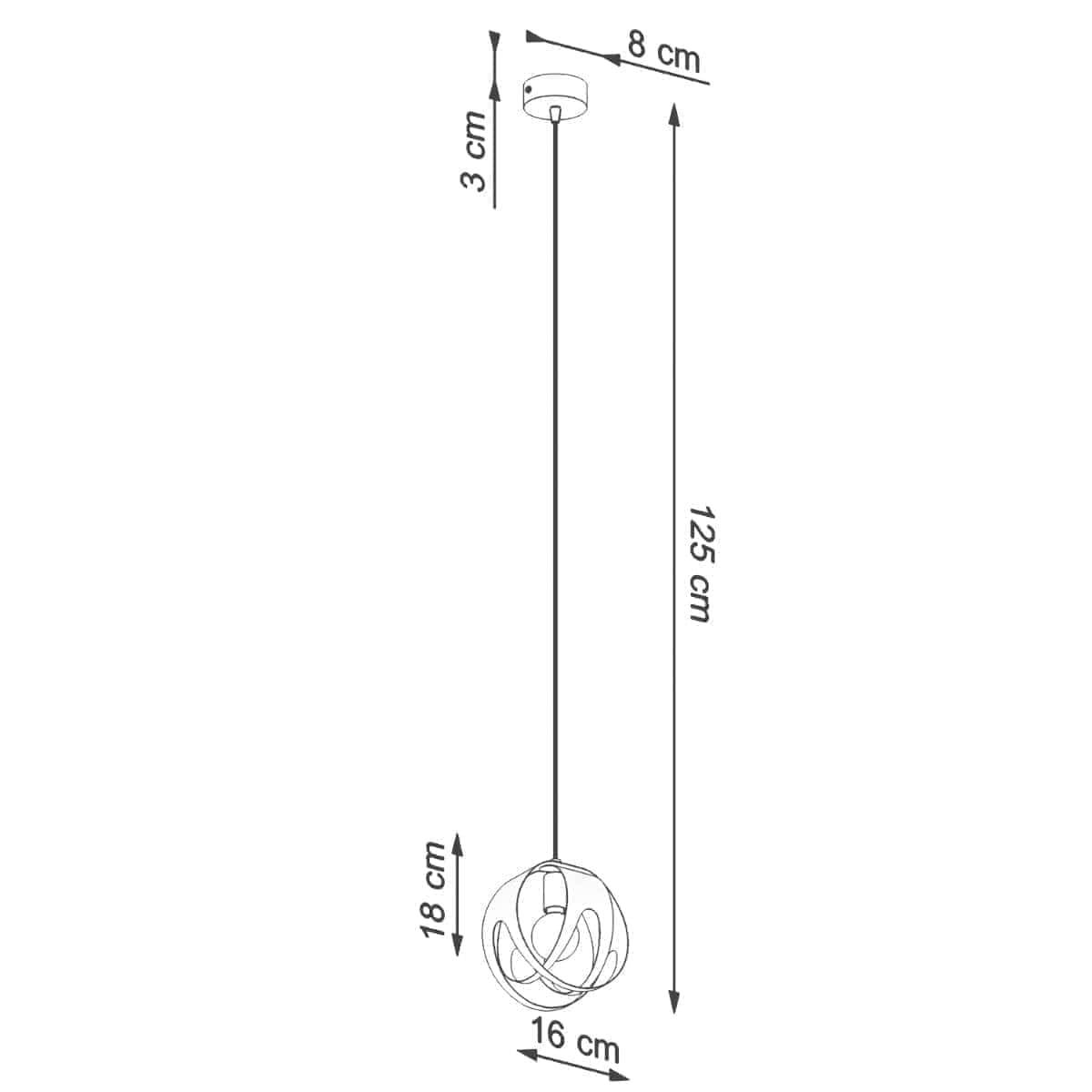 Ripplamp Tulos 1 Valge E27 - BrighteNova