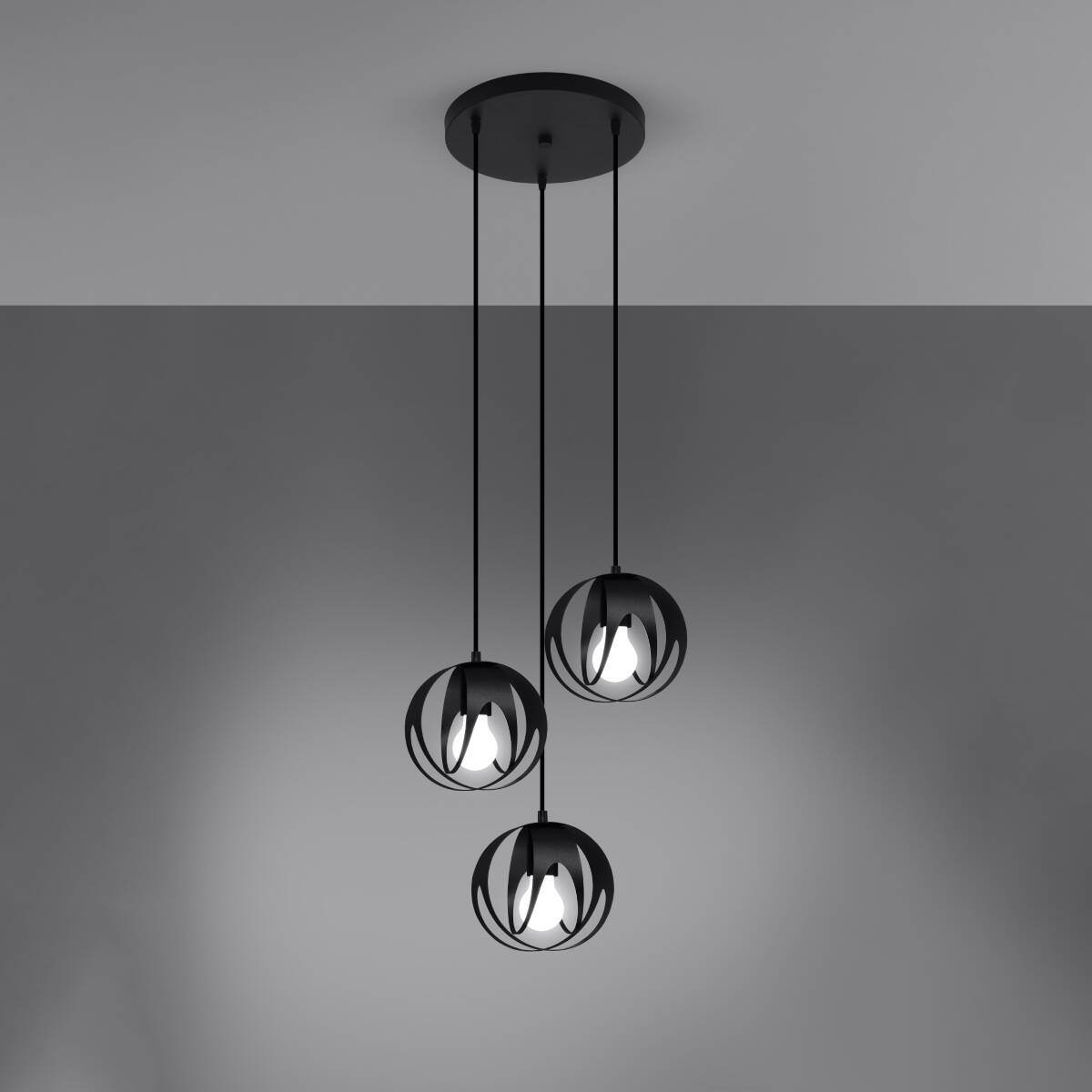 Ripplamp Tulos 3P Must E27 - BrighteNova