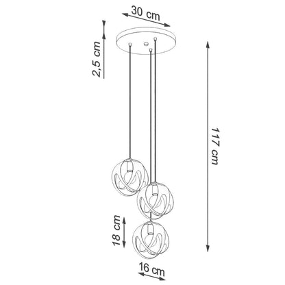 Ripplamp Tulos 3P Valge E27 - BrighteNova