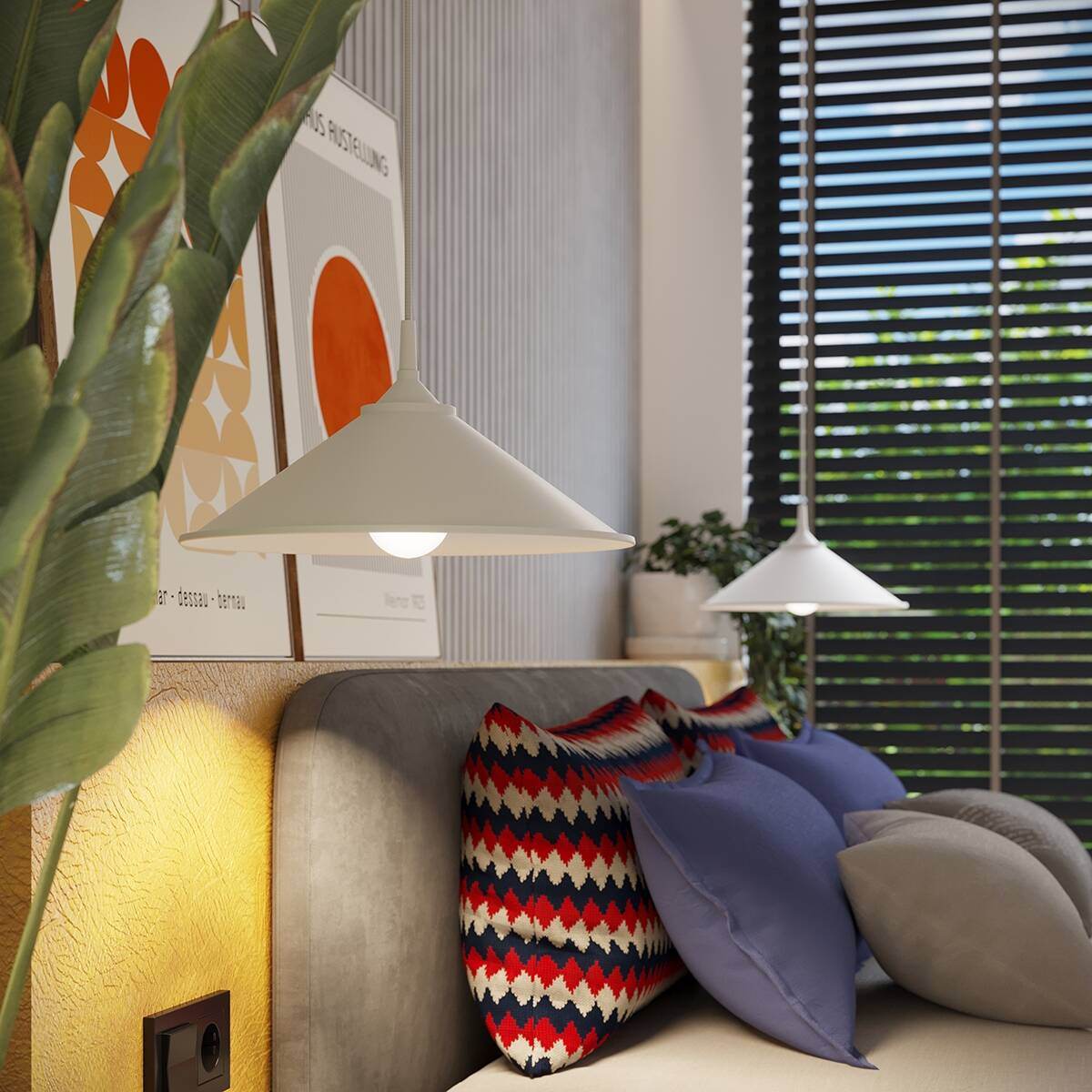 Ripplamp Zuma Valge E27 - BrighteNova