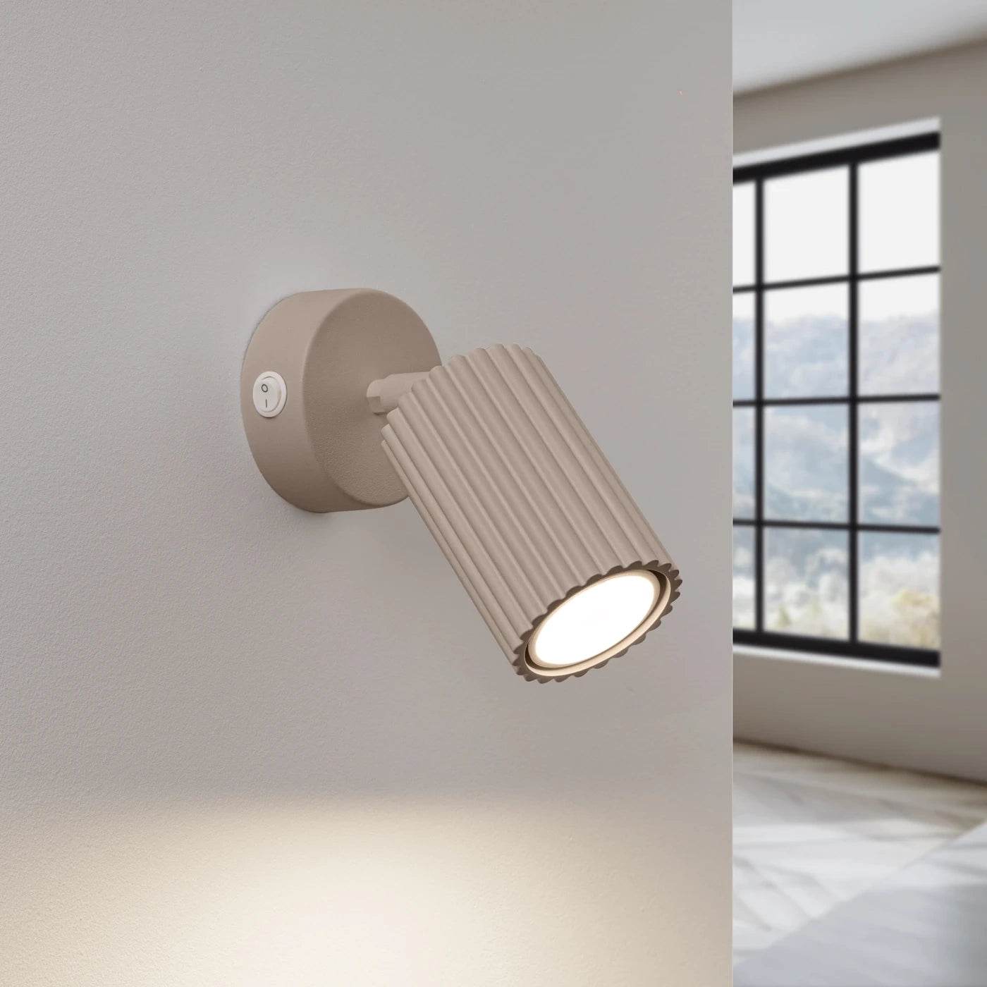 Seinalamp Karbon Taupe Lülitiga GU10 - BrighteNova