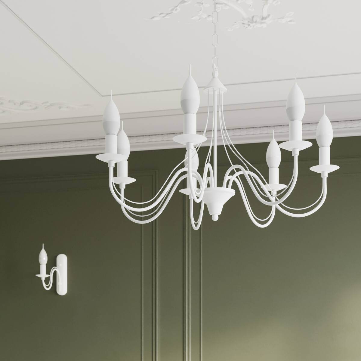 Seinalamp Minerwa Valge E14 - BrighteNova