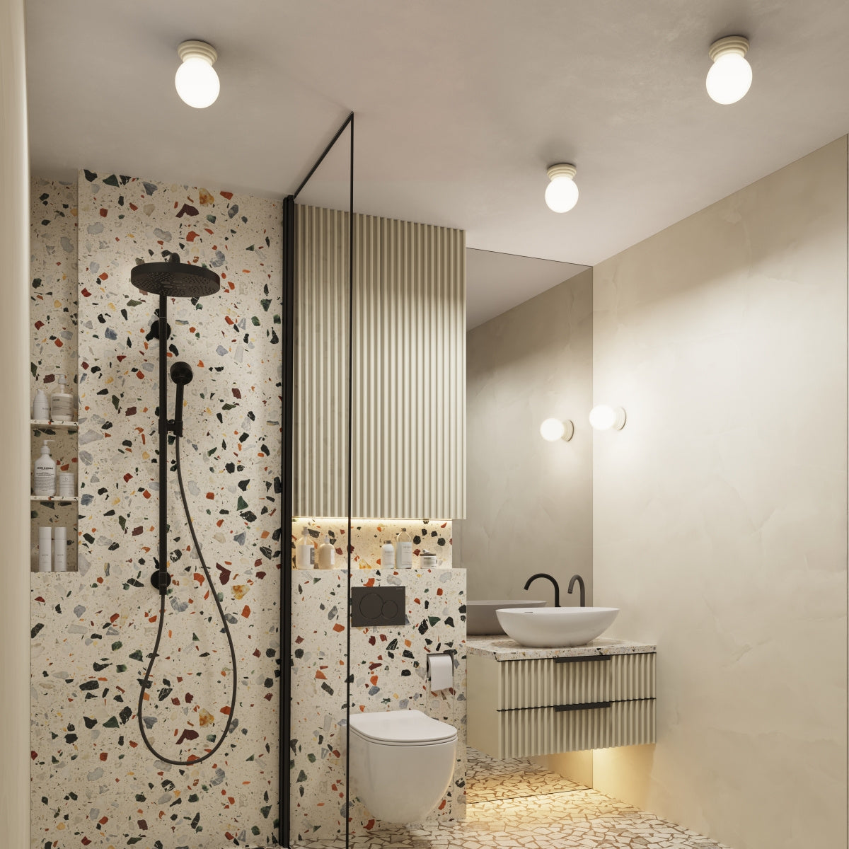 Seinalamp Zori IP44 Beež G9