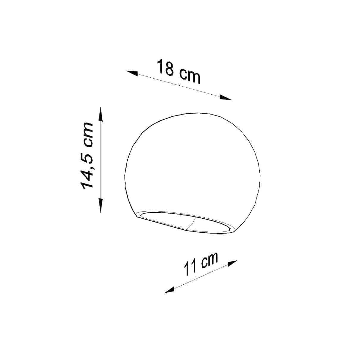 Seinalamp Globe Keraamiline Valge E27 - BrighteNova