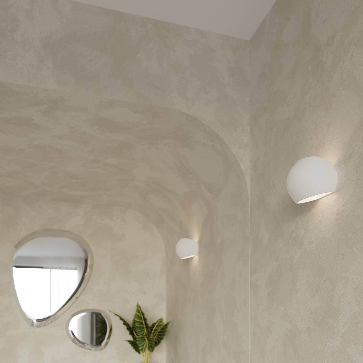 Seinalamp Globe Keraamiline Valge E27 - BrighteNova